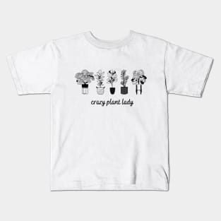 Crazy Plant Lady V1 , Plant lady, Plant Mom Kids T-Shirt